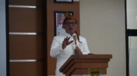 Helldy Agustian dalam acara penutupan survei akreditasi RSUD Kota Cilegon di aula lantai III Gedung Lama RSUD Kota Cilegon