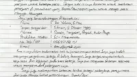surat lamaran kerja tulis tangan