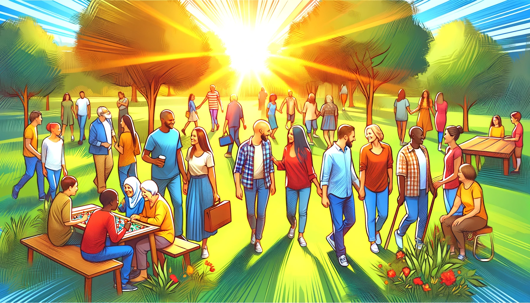 Ilustrasi mencari dan berteman dengan orang baru